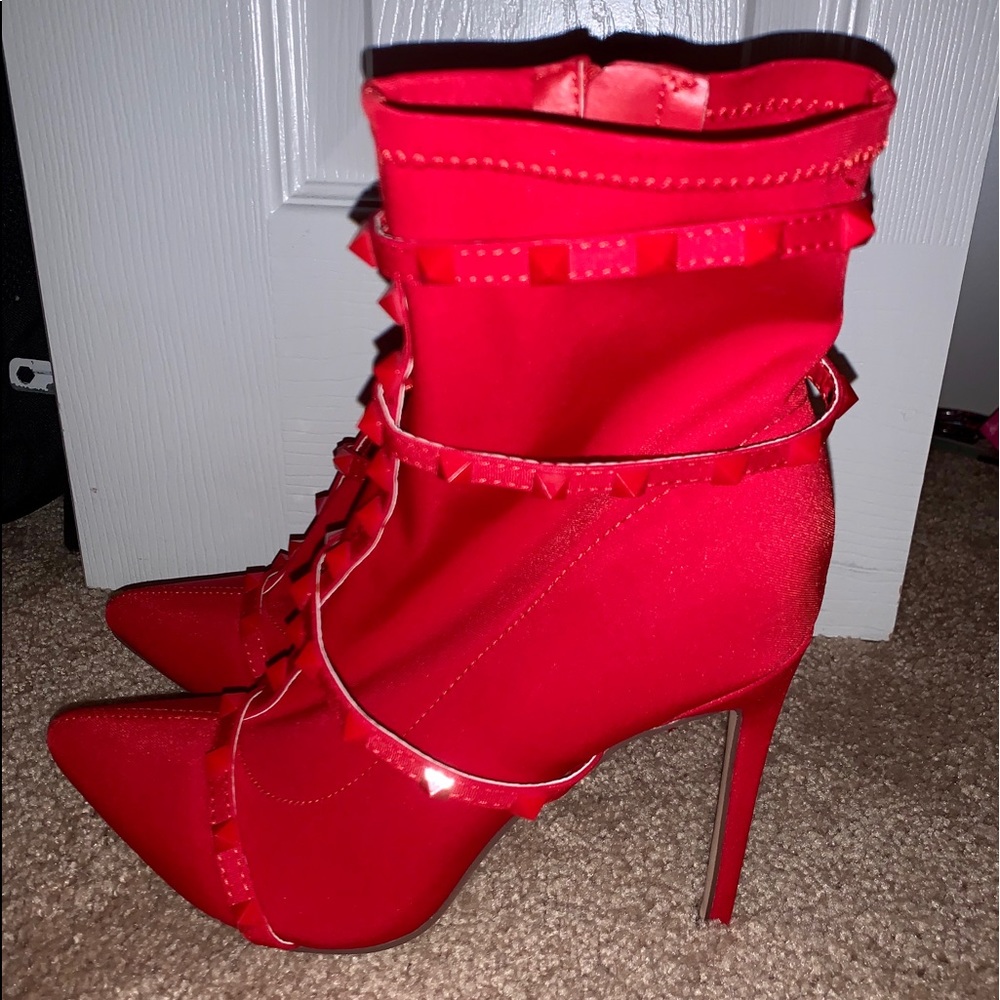 Red Bootie Heels